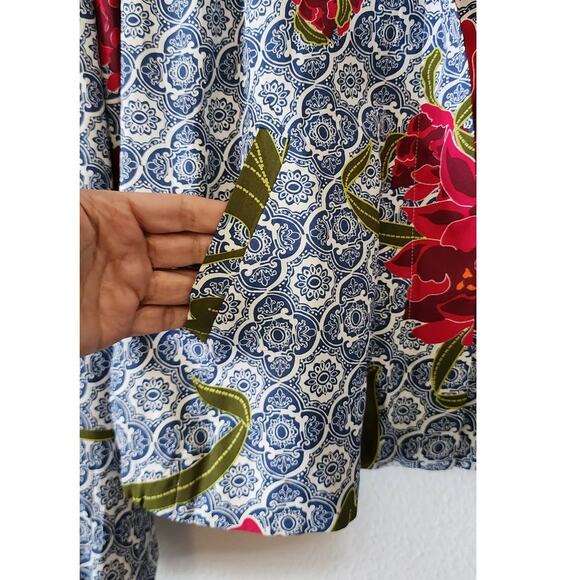 DG2 by Diane Gilman Floral Full Zip Jacket w/ Pockets XL - Picture 7 of 10